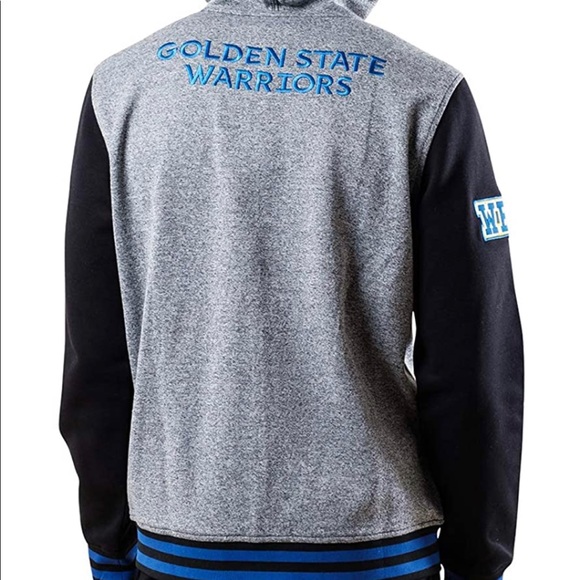 New - men’s NBA basketball Golden State Warriors varsity jacket size Large NWT - Picture 2 of 4